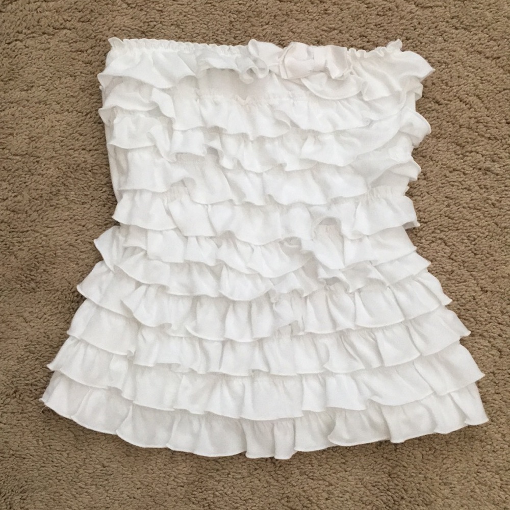 Hollister ruffle tube top
